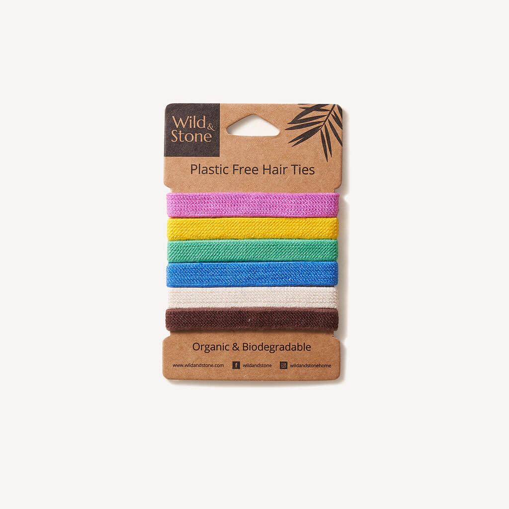 Plastic Free Hair Ties - Multi 6pk