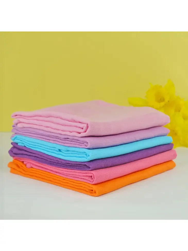 Bright Bots 6 Pack Muslin Squares - Warm