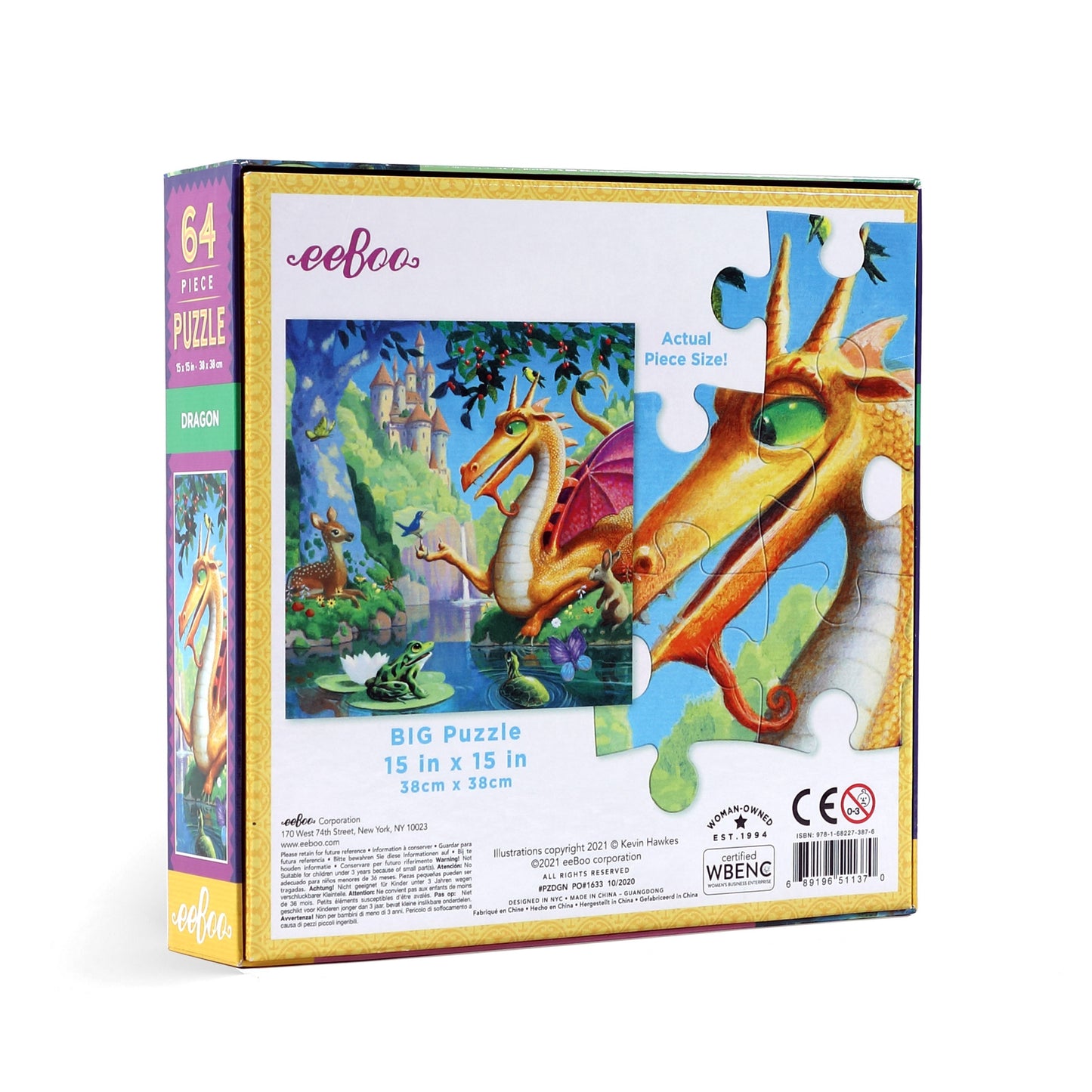 eeBoo 64 Piece Jigsaw Puzzle - Dragon