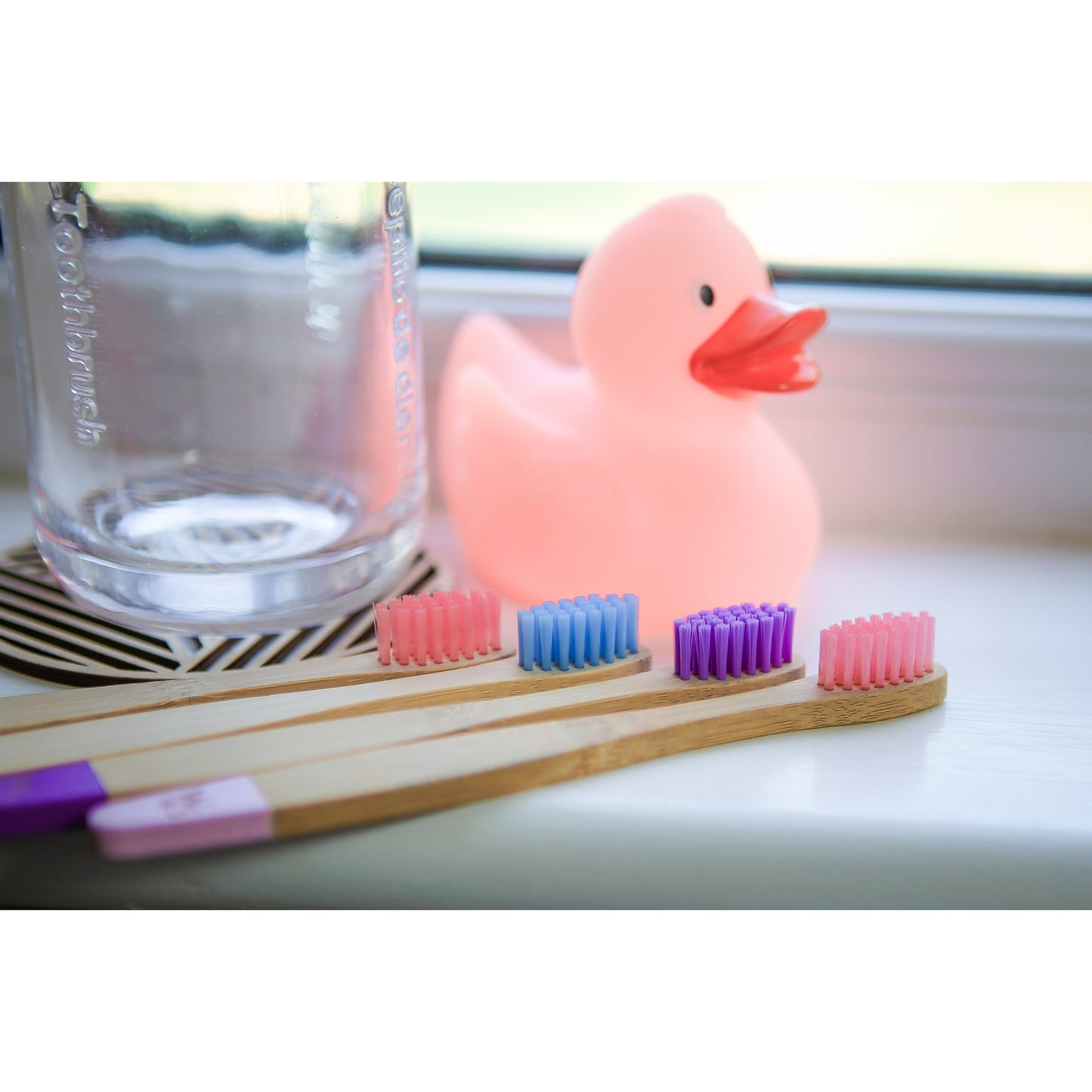 Wild & Stone Children's Bamboo Toothbrush 4 Pack - Candy
