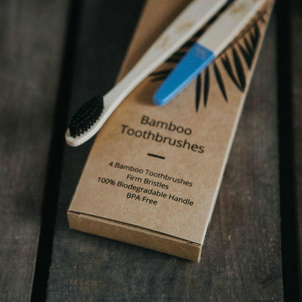 Wild & Stone Adult Bamboo Toothbrush 4 Pack - Firm