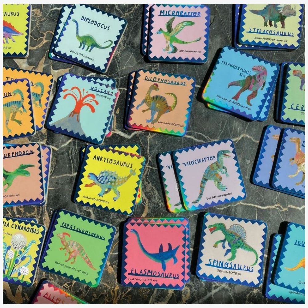 eeBoo Memory & Matching Game - Shiny Dinosaur