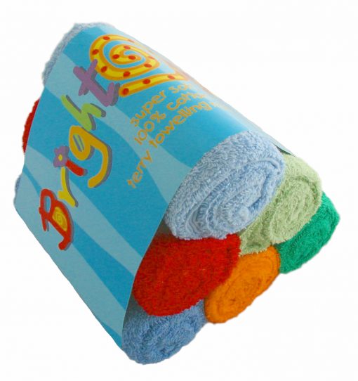 Bright Bots Cotton Terry Towels 6pk - Various Colours