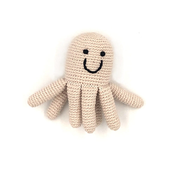 Pebble Octopus Rattle Natural Organic