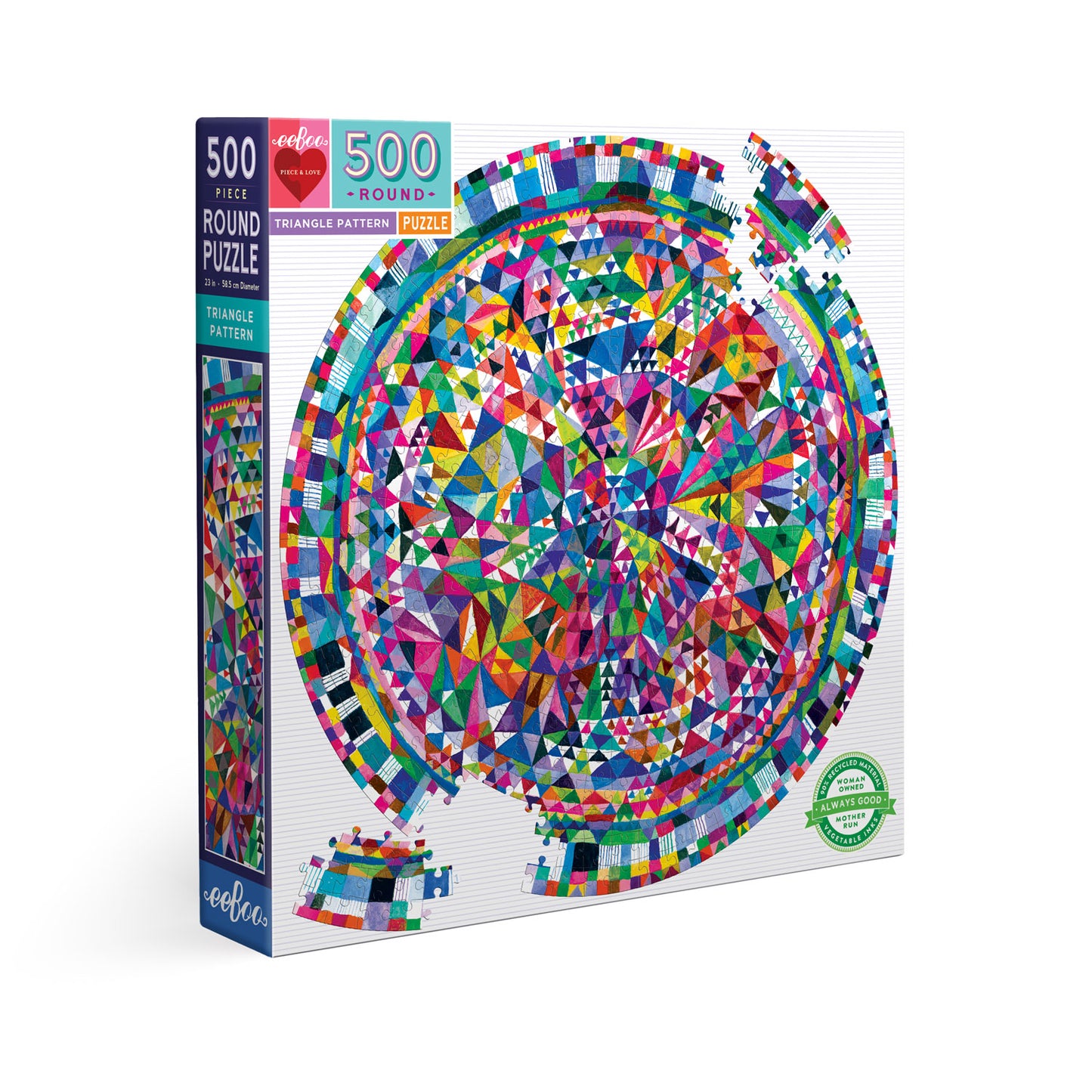 eeBoo 500 Piece Jigsaw Puzzle - Triangle Pattern