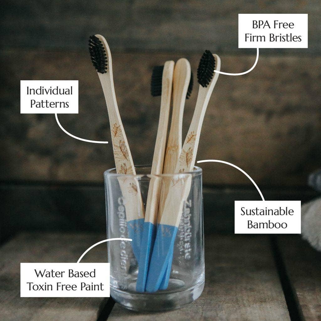 Wild & Stone Adult Bamboo Toothbrush 4 Pack - Firm