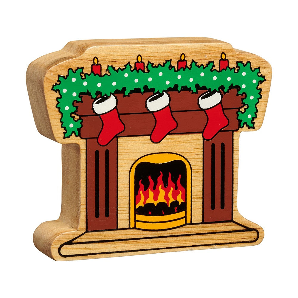 Lanka Kade Natural Fireplace with Stockings