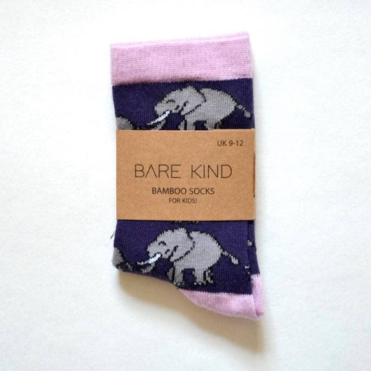 Bare Kind 'Save the Elephants' Bamboo Kids Socks