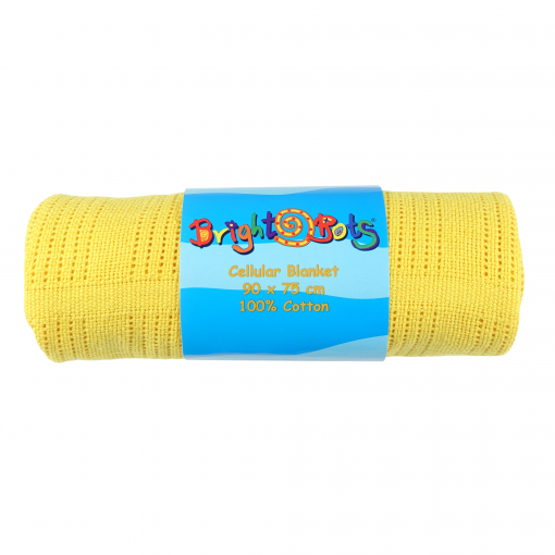 Bright Bots Cellular Blanket - Yellow