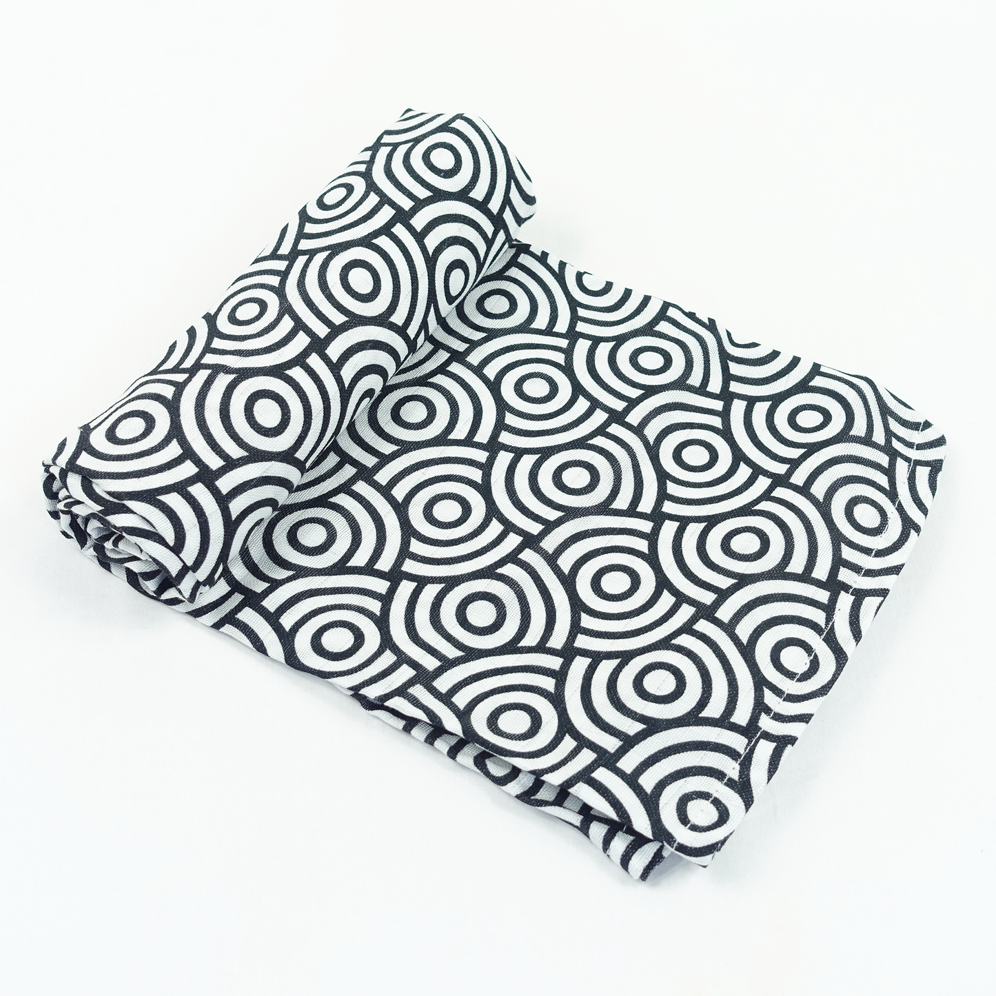 Organic Cotton and Bamboo Swaddle - Black Swirl