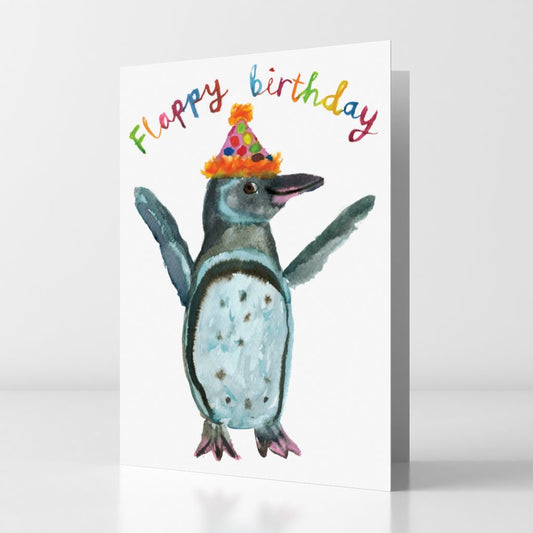 Flappy Birthday Penguin Card