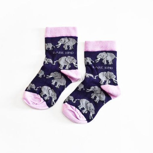 Bare Kind 'Save the Elephants' Bamboo Kids Socks