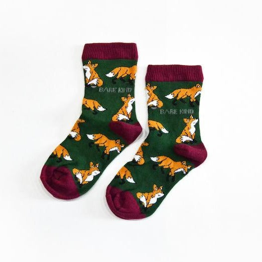 Bare Kind 'Save the Foxes' Bamboo Kids Socks