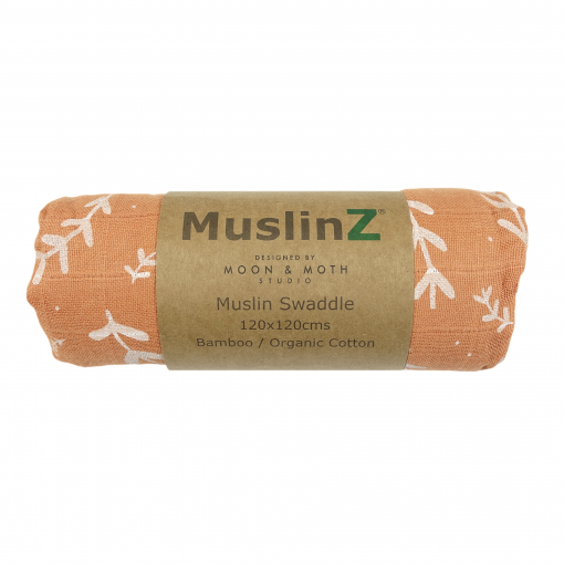 MuslinZ Organic Cotton and Bamboo Swaddle - Laurel Leaf