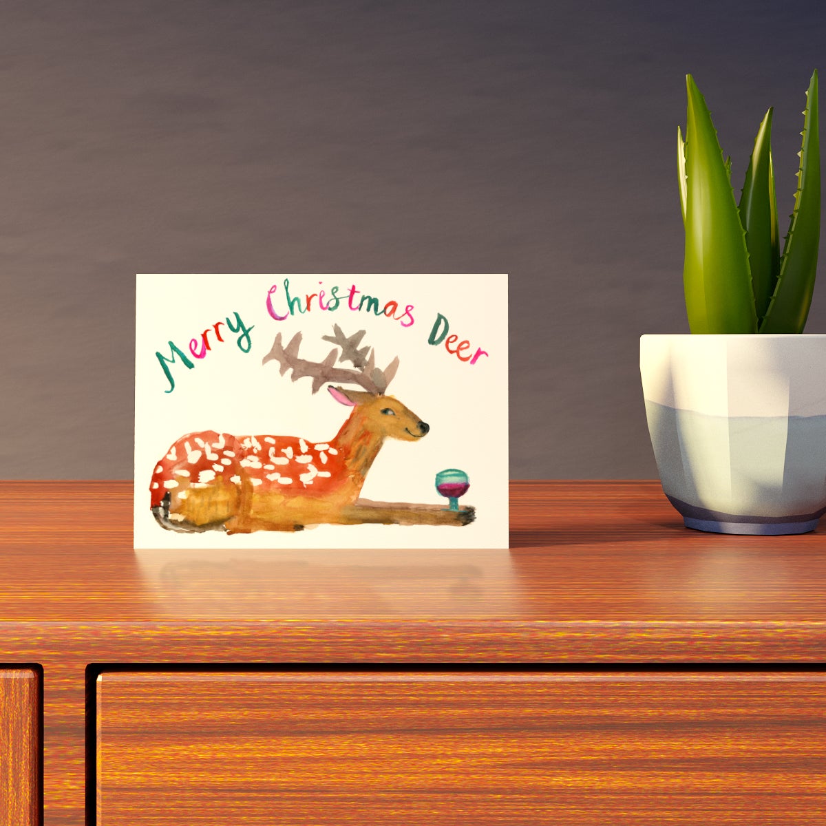 Merry Christmas Deer Christmas Card
