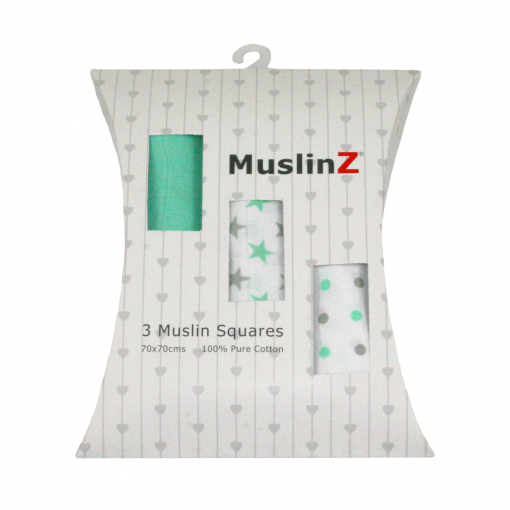 Muslinz Cotton Muslin Squares 3pk