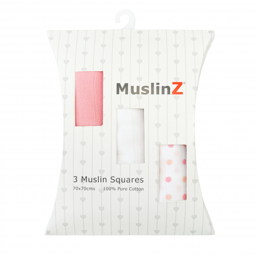 Muslinz Cotton Muslin Squares 3pk