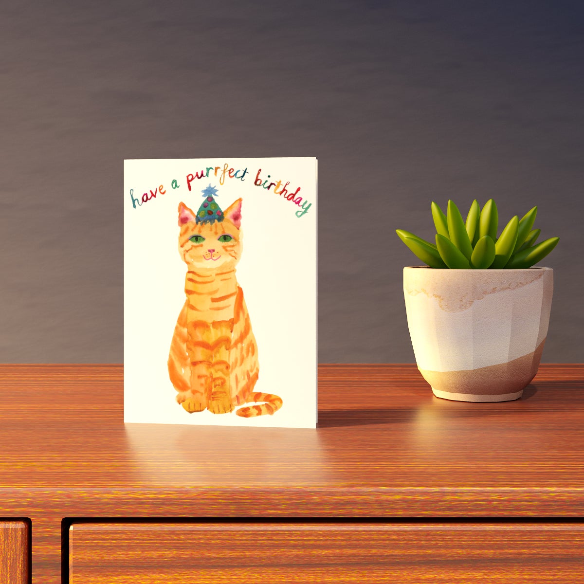 Purrfect Cat Birthday Card