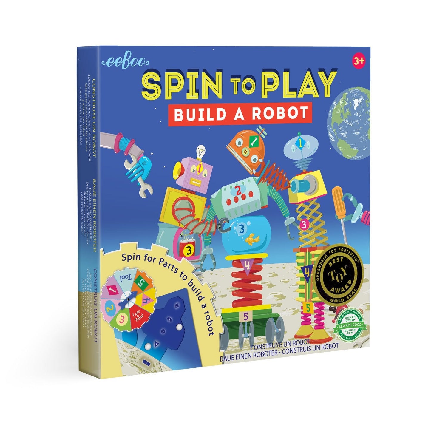 eeBoo Build A Robot Spinning Game