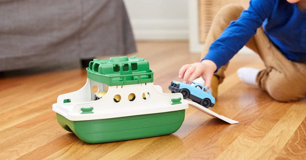 Green Toys Ferry Boat With Cars - Green