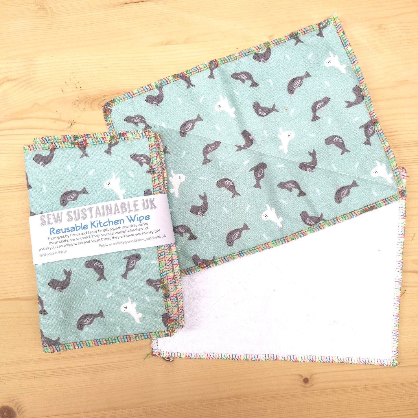 Sew Sustainable Reusable Kitchen Wipes 5pk