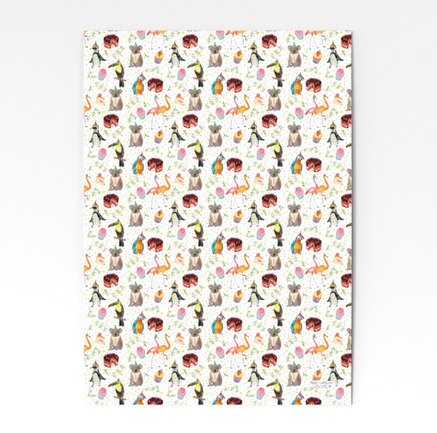 Party Animals Gift Wrap