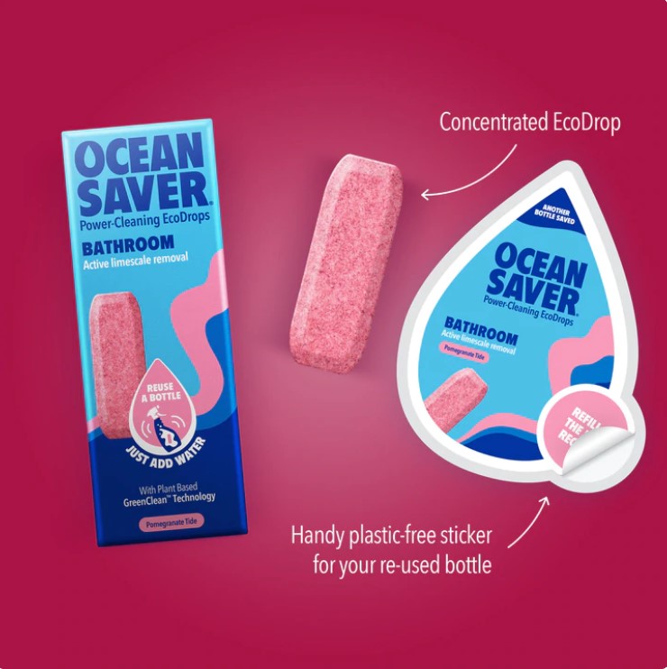 OceanSaver Refill Drops - Bathroom with Descaler (Pomegranate Tide)