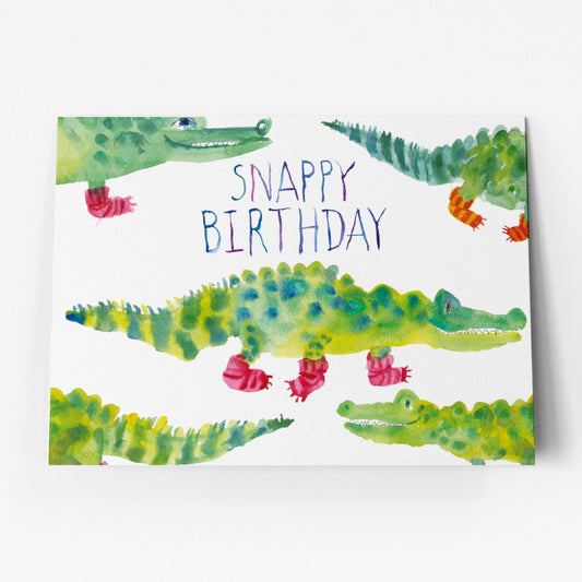 Snappy Birthday Crocodile Card