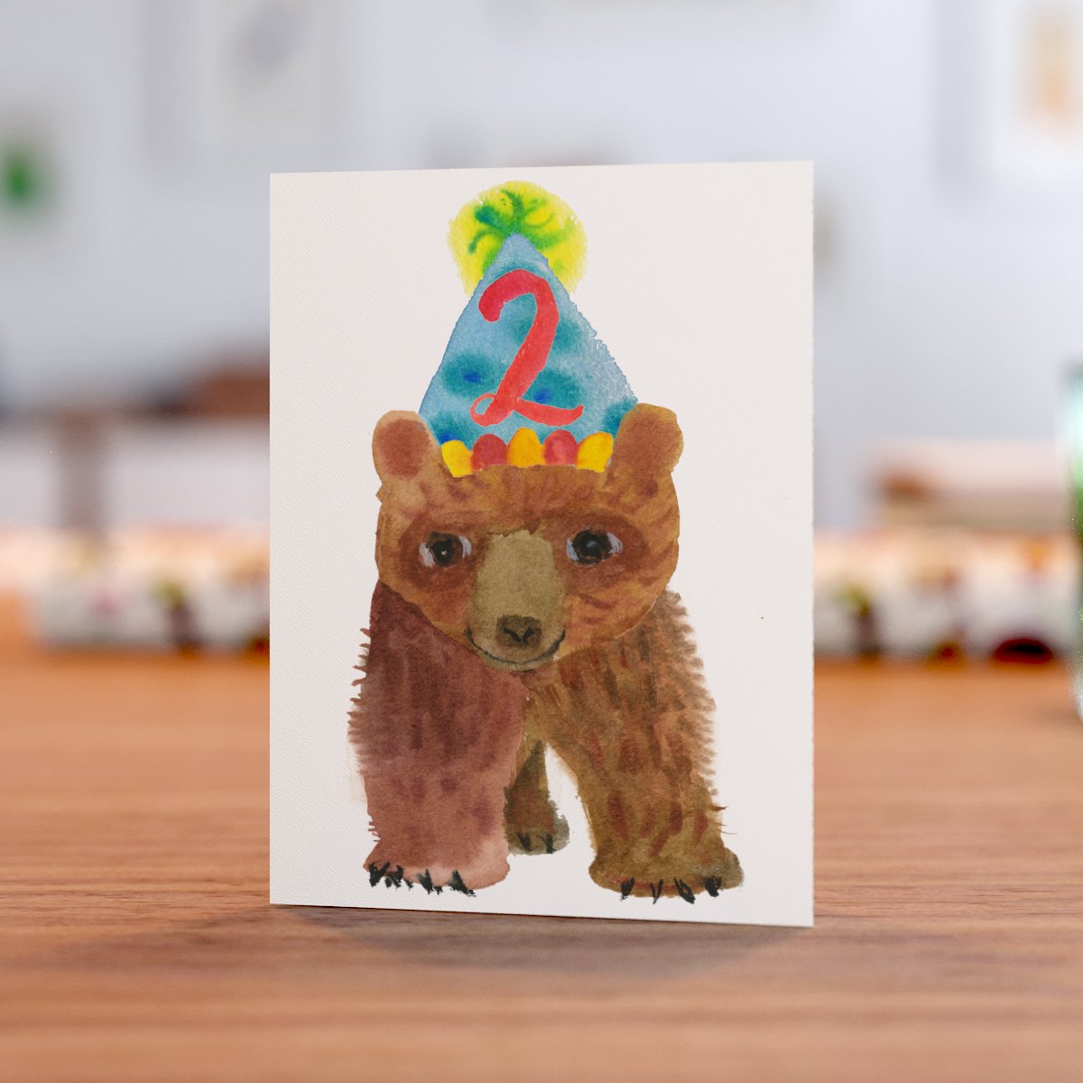 2nd Birthday Bear Card