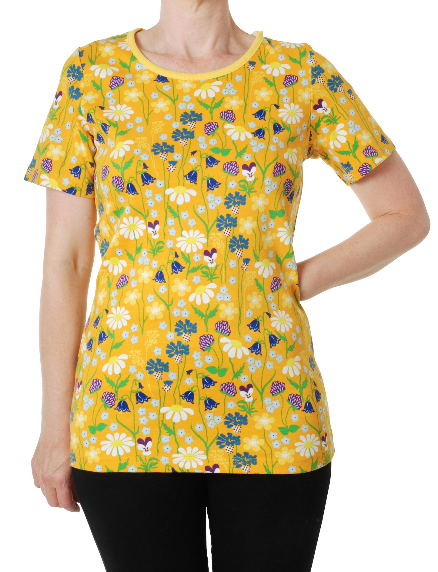 DUNS Midsummer Flowers Yellow Adult SS Top