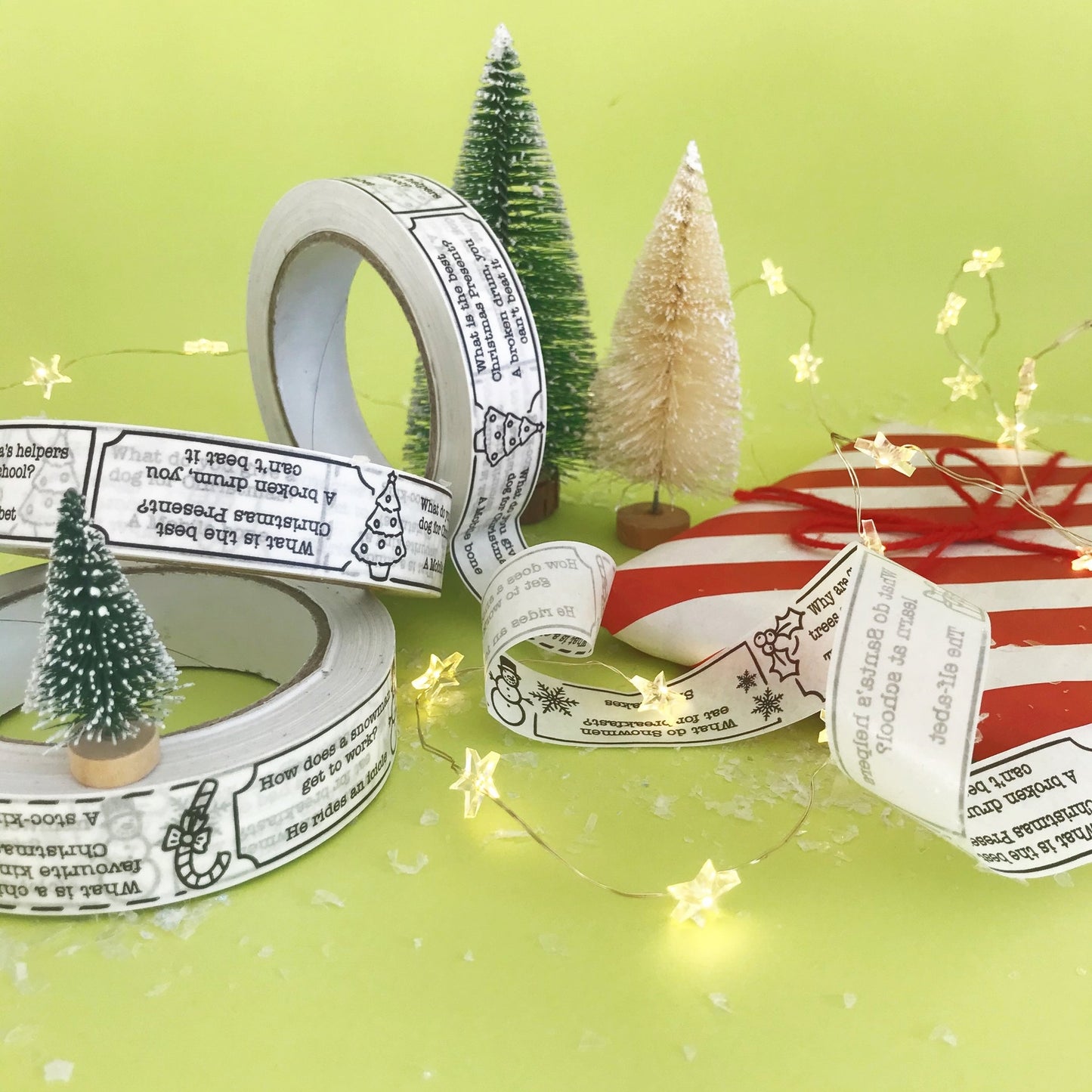 Read Wrap Recycle Christmas Cracker Joke Paper Sticky Tape