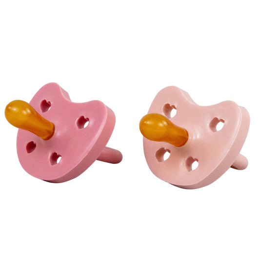 Bebe Au Lait Natural Rubber Pacifier 2 Pack - Pink