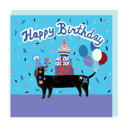 Sausage Dog Happy Birthday Card
