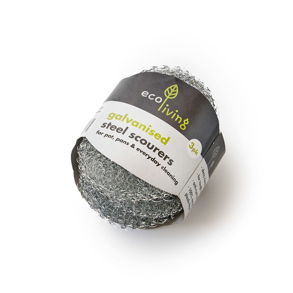 ecoLiving Steel Scourer 3pk