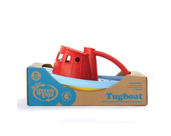 Green Toys Tugboat - Red Handle