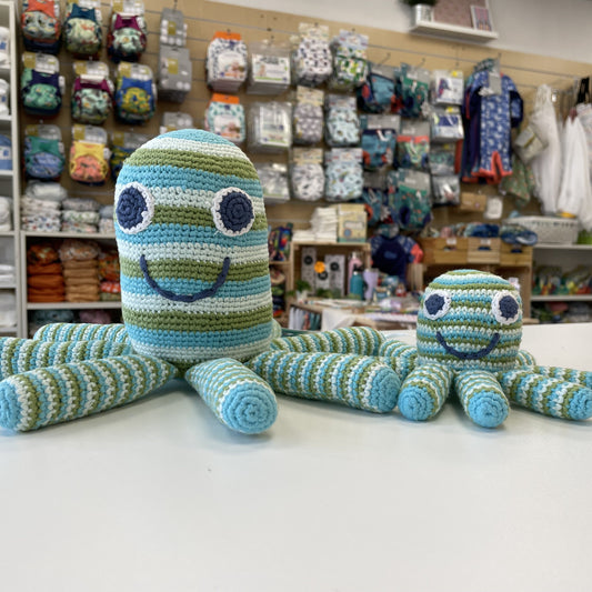 Pebble Large Octopus Green Stripe