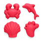 Scrunch Sand Moulds - Strawberry Red