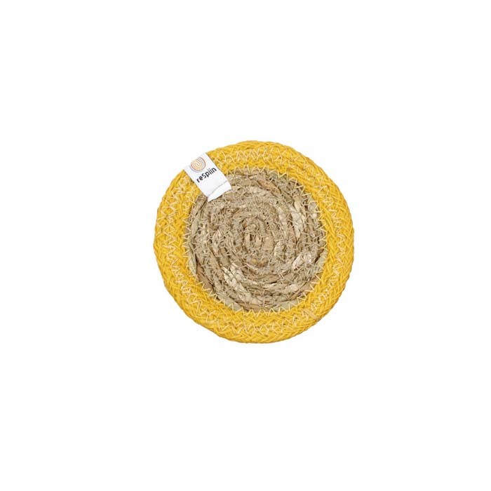 ReSpiin Natural Seagrass & Jute Coaster