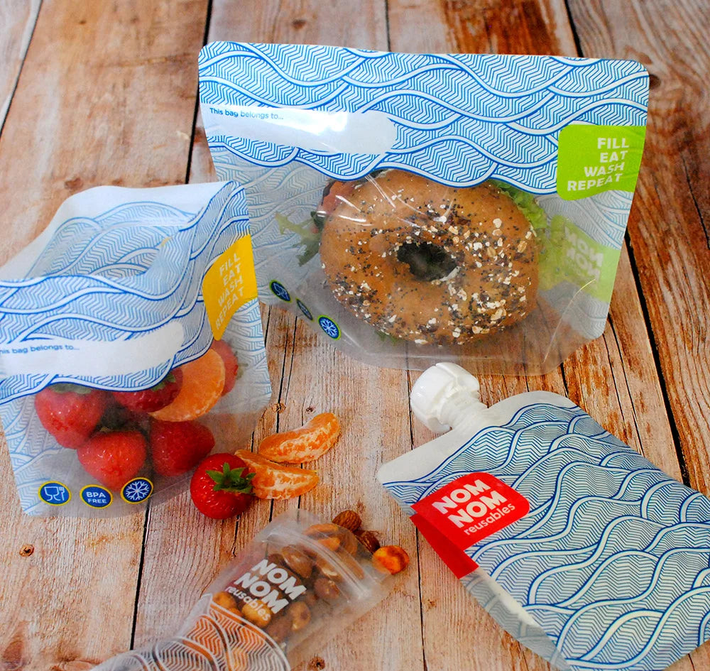 Nom Nom Reusables Large Sandwich Bags 4pk