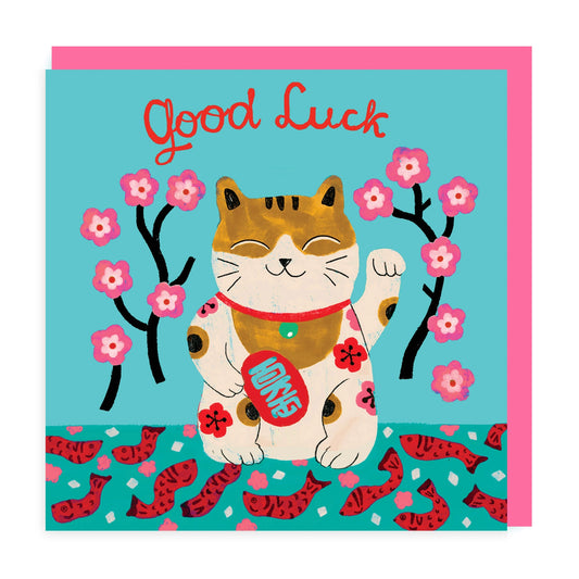 Lucky Cat Greeting Card