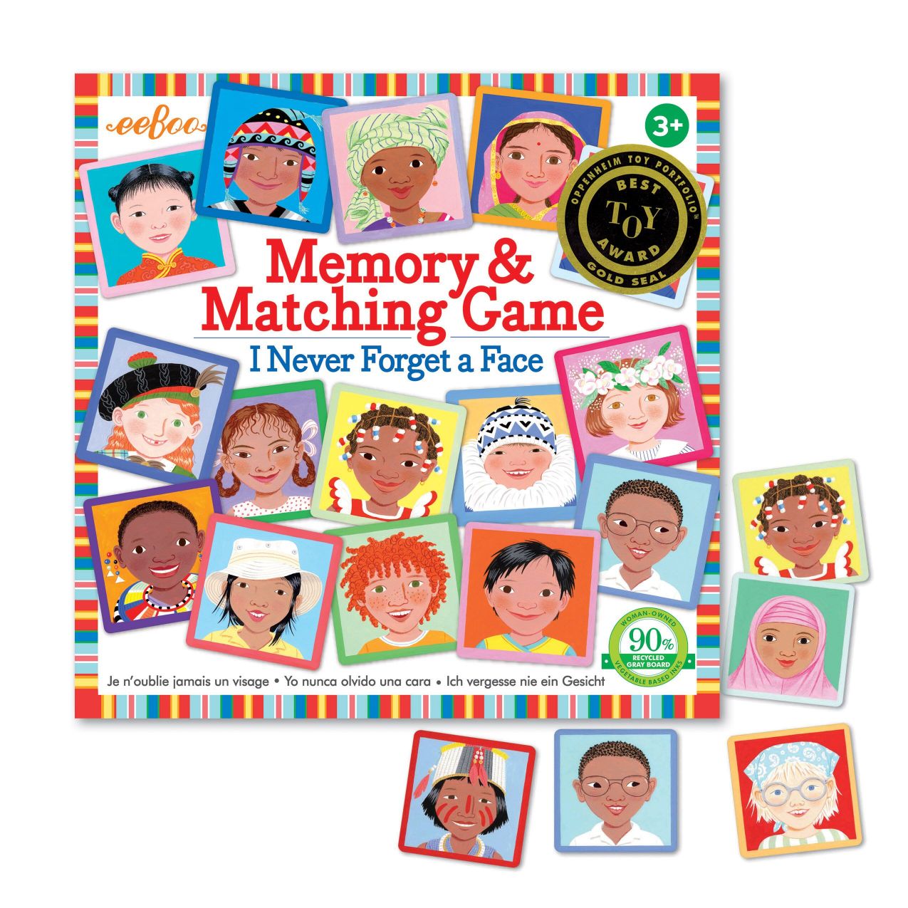 eeBoo Memory & Matching Game - I Never Forget A Face