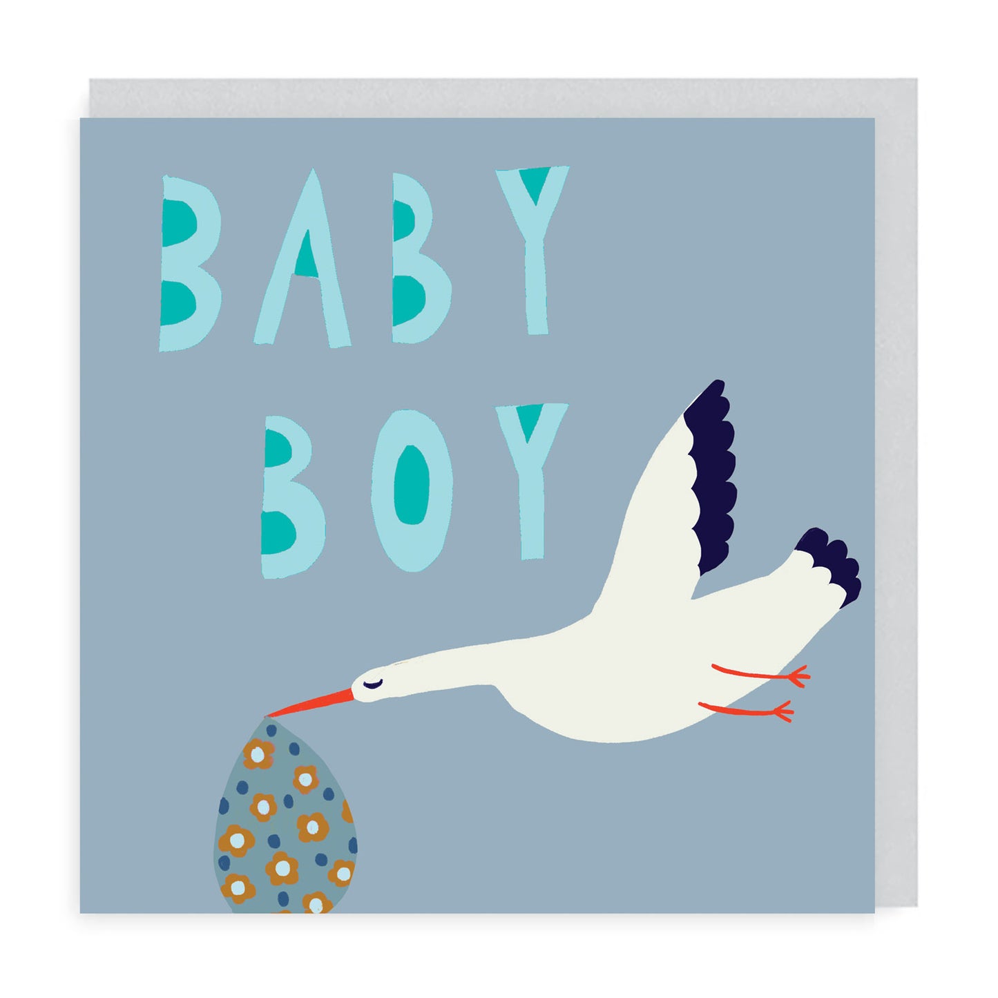 Stork Baby Boy Card
