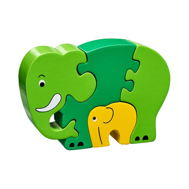 Lanka Kade Green Elephant & Baby Jigsaw