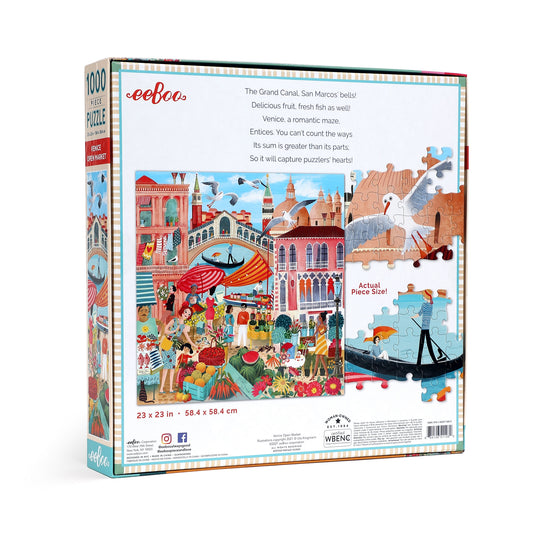 eeBoo 1,000 piece Jigsaw Puzzle - Venice Open Market