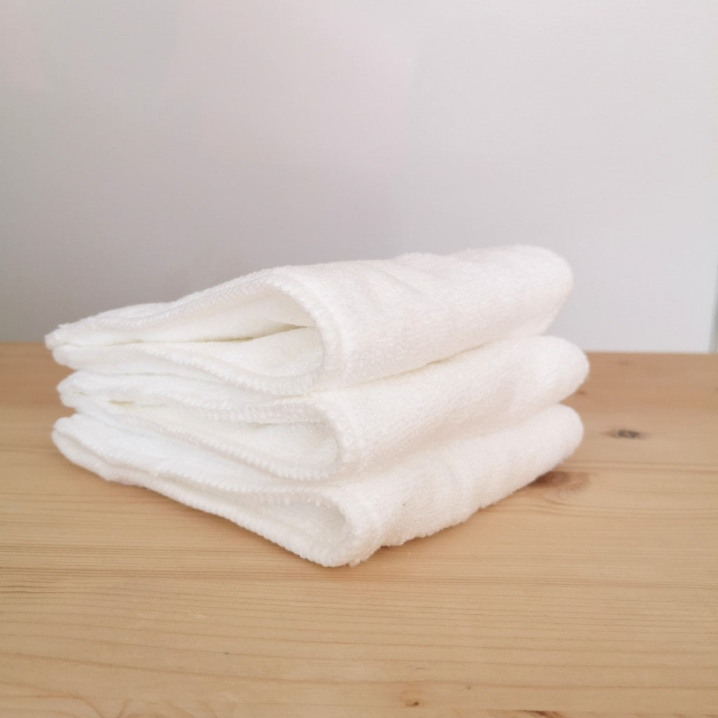 Stack of three Alva Baby microfiber inserts