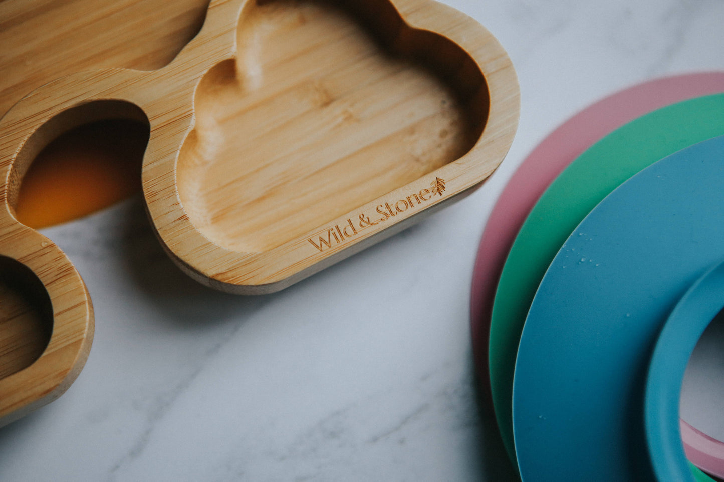 Wild & Stone Baby Bamboo Rainbow Suction Plate - Various Colours