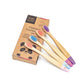 Wild & Stone Children's Bamboo Toothbrush 4 Pack - Candy