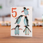Penguins 5th Birthday Card