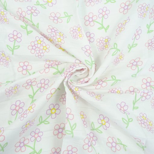 MuslinZ Organic Cotton and Bamboo Swaddle - Flowers