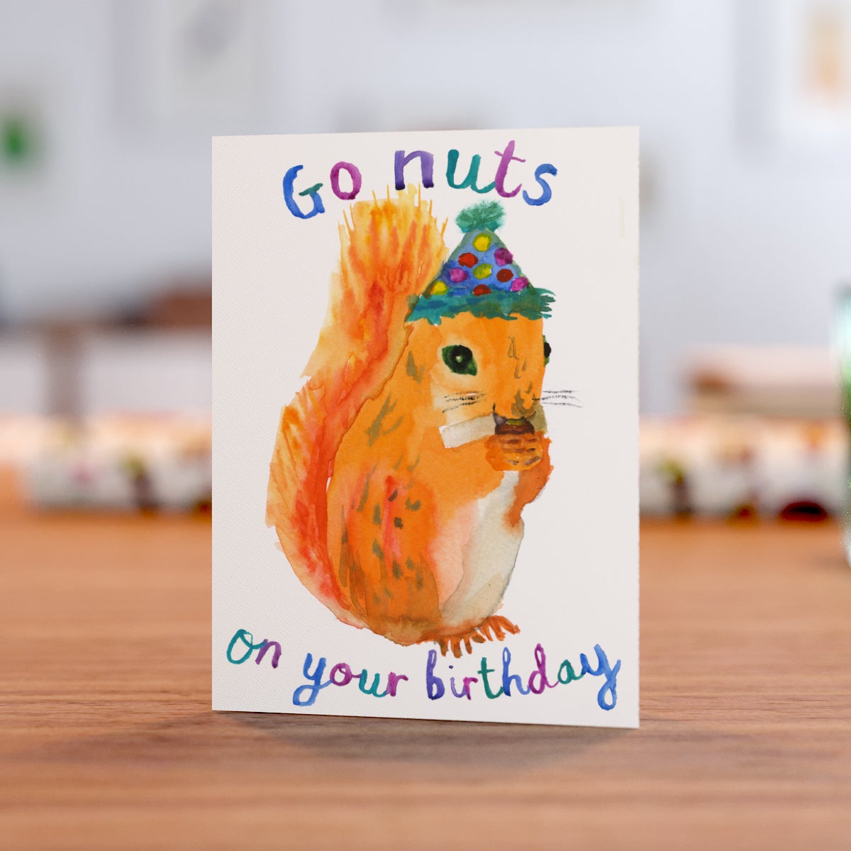 Go Nuts Squirrel Birthday Card